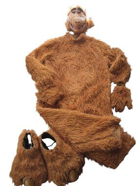 ALF Furry Costume w Full Mask Gloves Feet Adult Size XL Halloween Cosplay